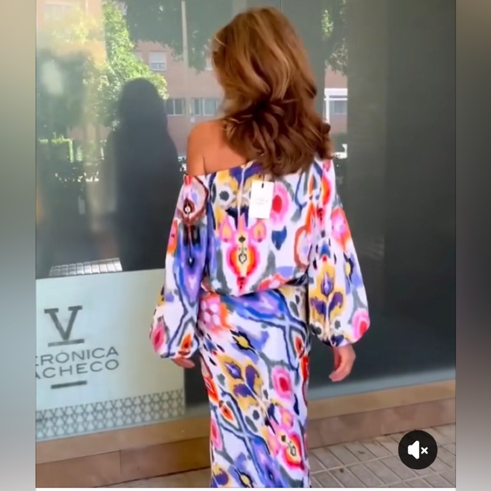 Colorful Sylish Off-Shoulder  Two Piece Outfit